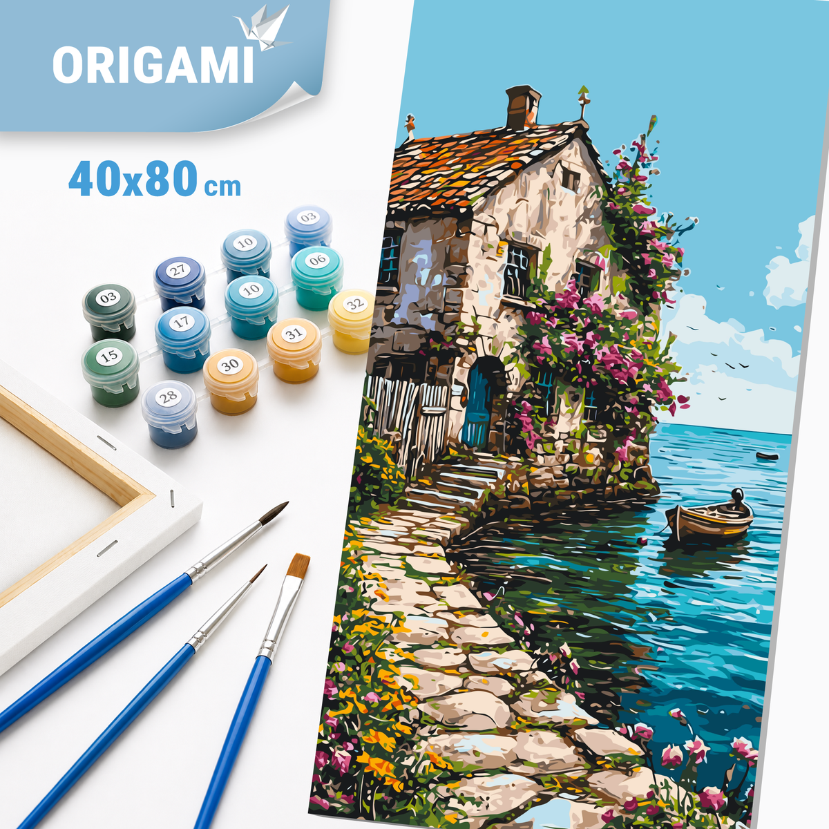Malování podle čísel na rámu 40*80 cm - Léto v Provence - Krajina - LW 5131