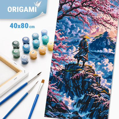 Malování podle čísel na rámu 40×80 cm - Cesta samuraje - Krajinka - LW 5134