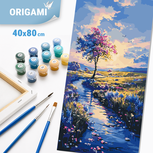 Malování podle čísel na rámu 40*80 cm - Cesta za snem - Krajina - LW 5137
