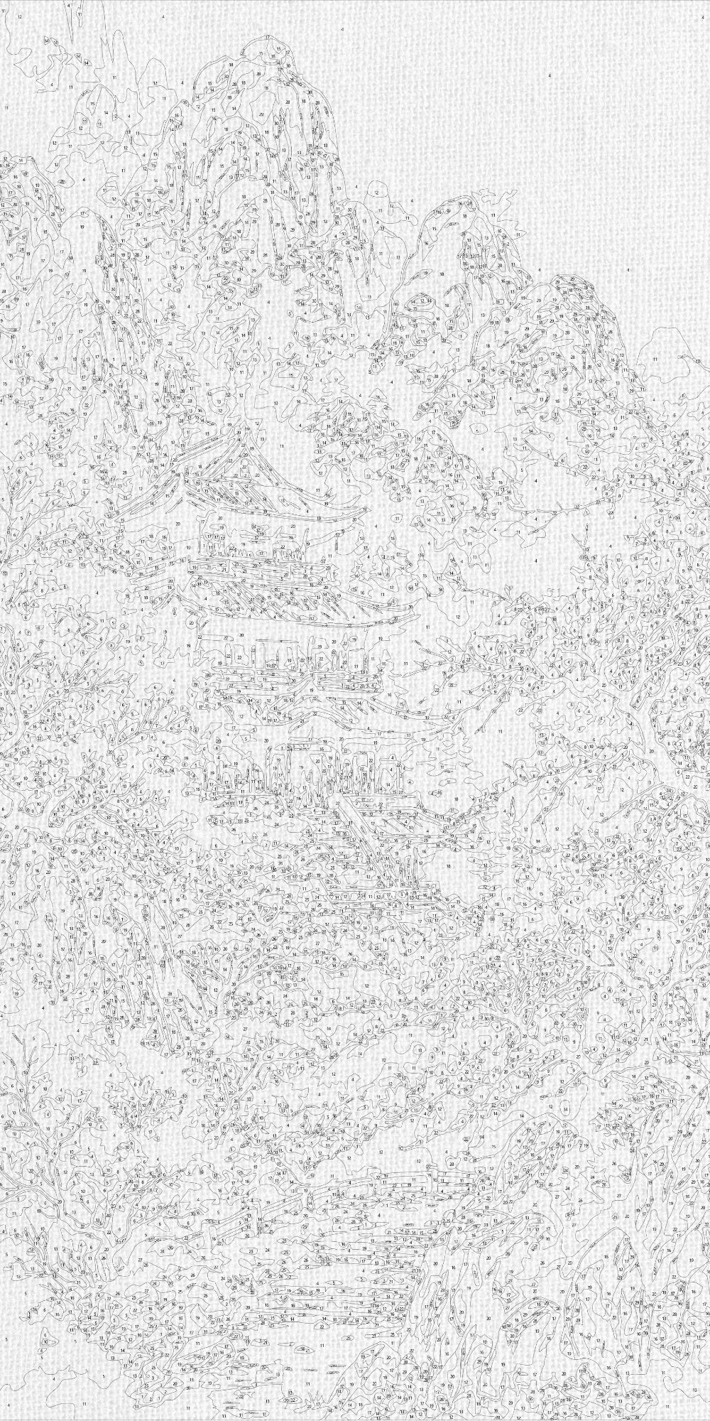 Malování podle čísel na rámu 40×80 cm - Harmonie Východu - Krajinka - LW 5138