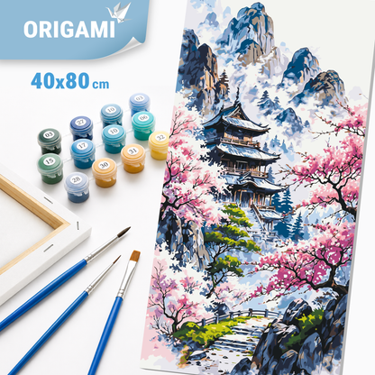 Malování podle čísel na rámu 40×80 cm - Harmonie Východu - Krajinka - LW 5138