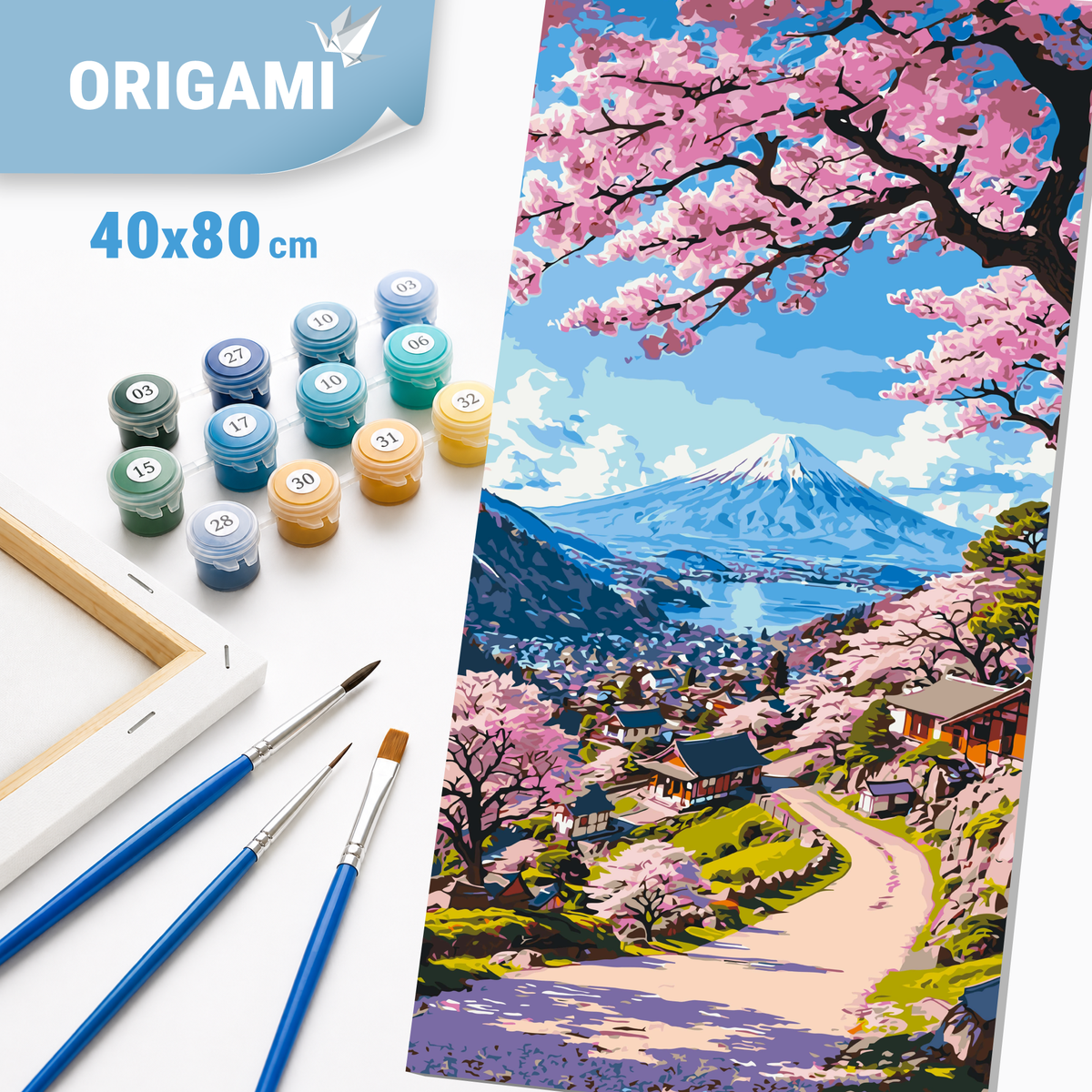 Malování podle čísel na rámu 40×80 cm - Krása japonské sakury - Krajinka - LW 5141