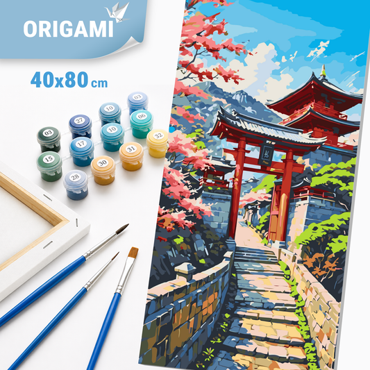 Paint by Numbers on a 40x80 cm frame - Japanese Spring - Landscape - LW 5148