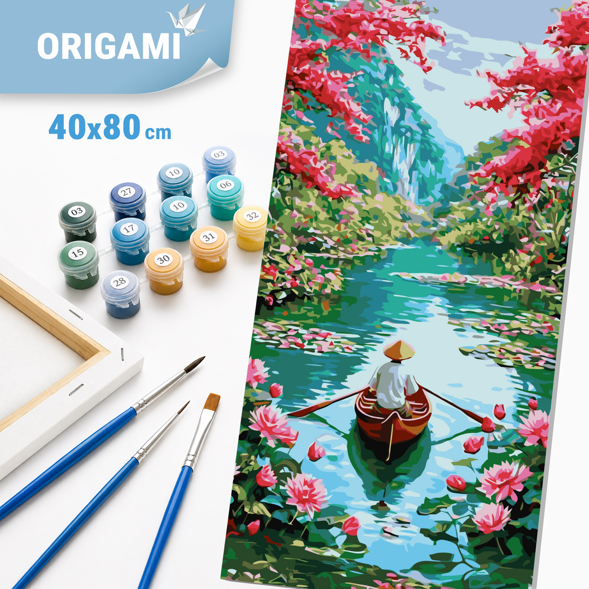 Malování podle čísel na rámu 40*80 cm - Klid Východu - Krajina - LW 5149