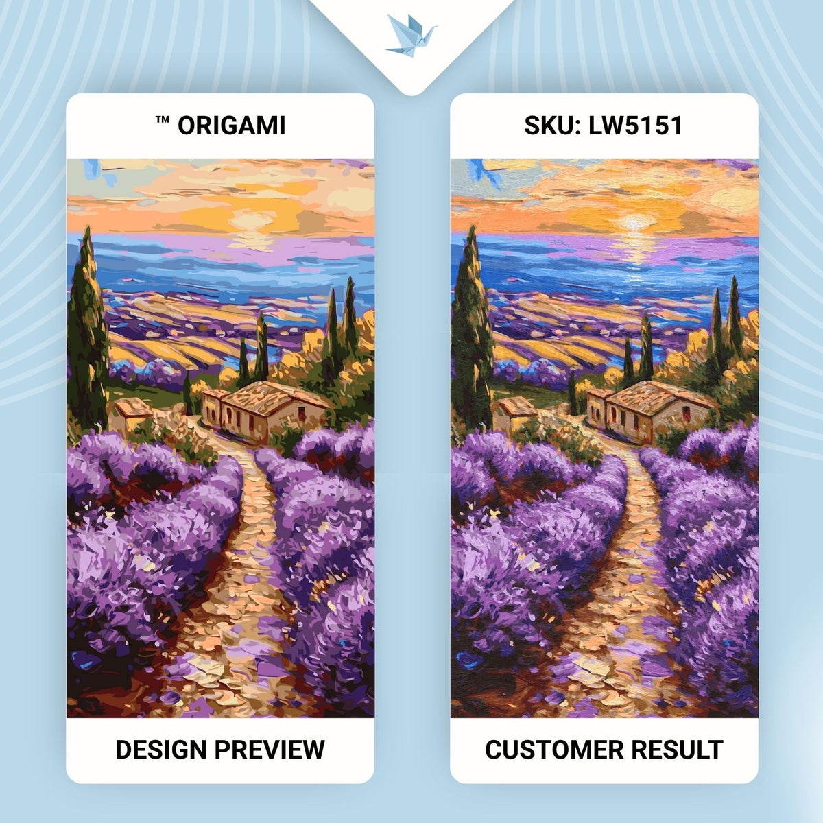 Malování podle čísel na rámu 40×80 cm - Vůně Provence - Krajinka - LW 5151