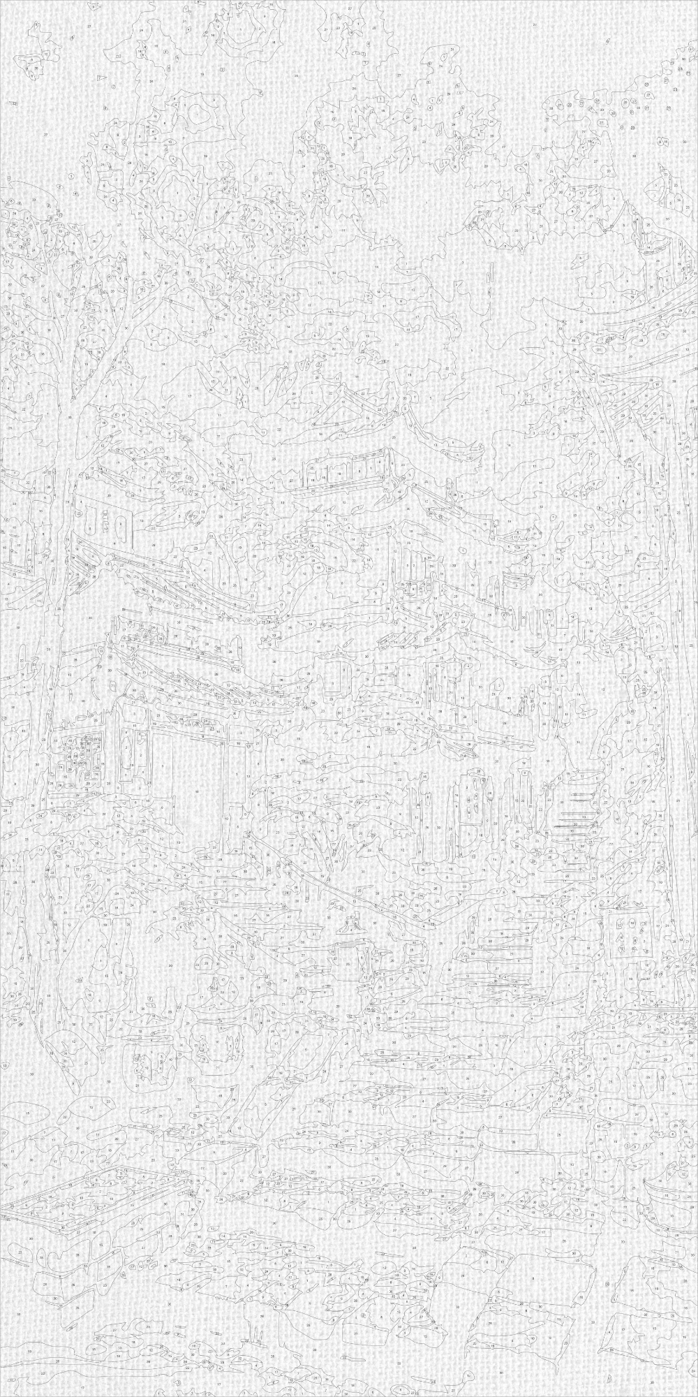 Malování podle čísel na rámu 40×80 cm - Ráno v asijských horách - Krajinka - LW 5154