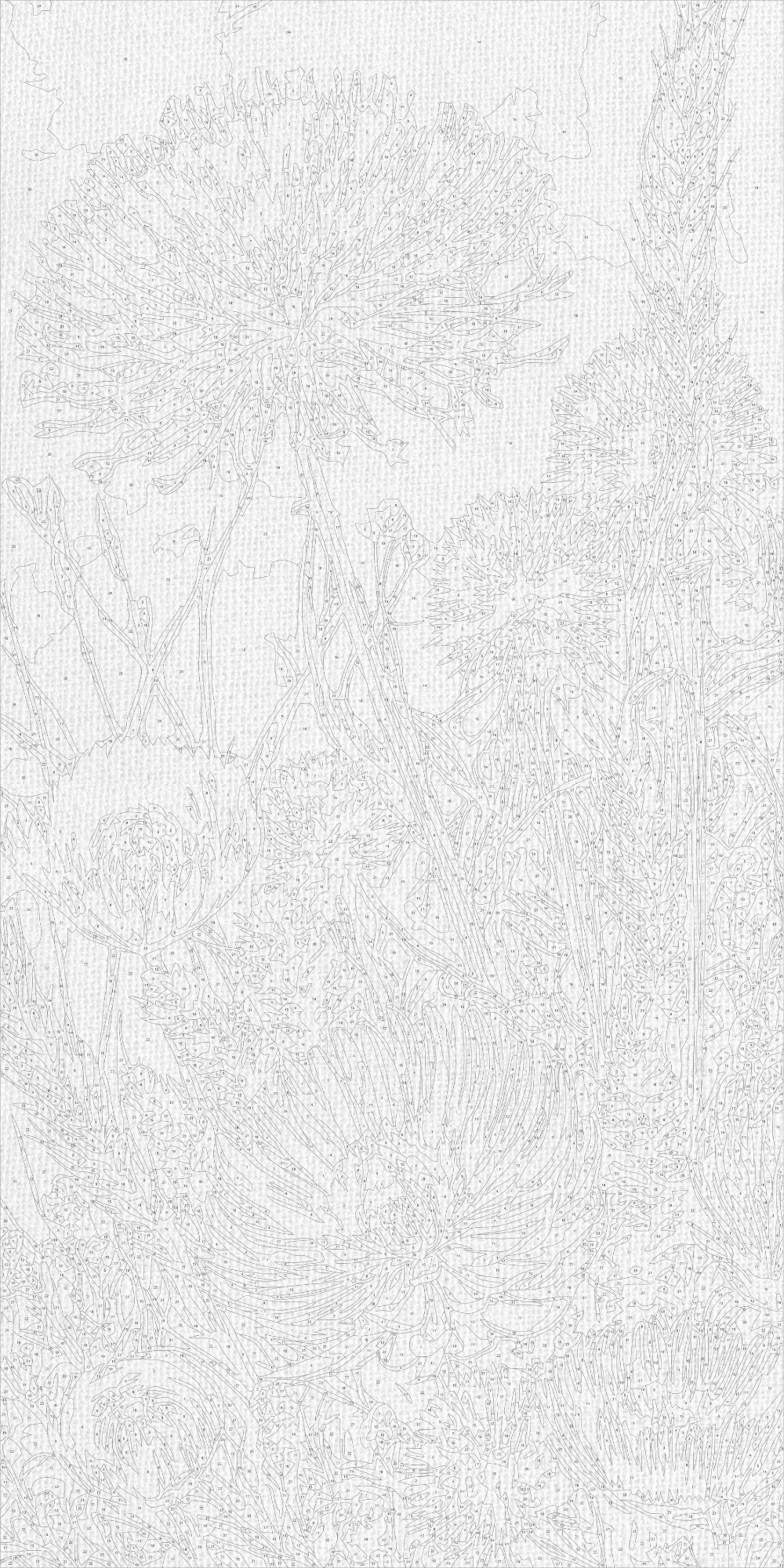 Malování podle čísel na rámu 40*80 cm Květy LW 5164