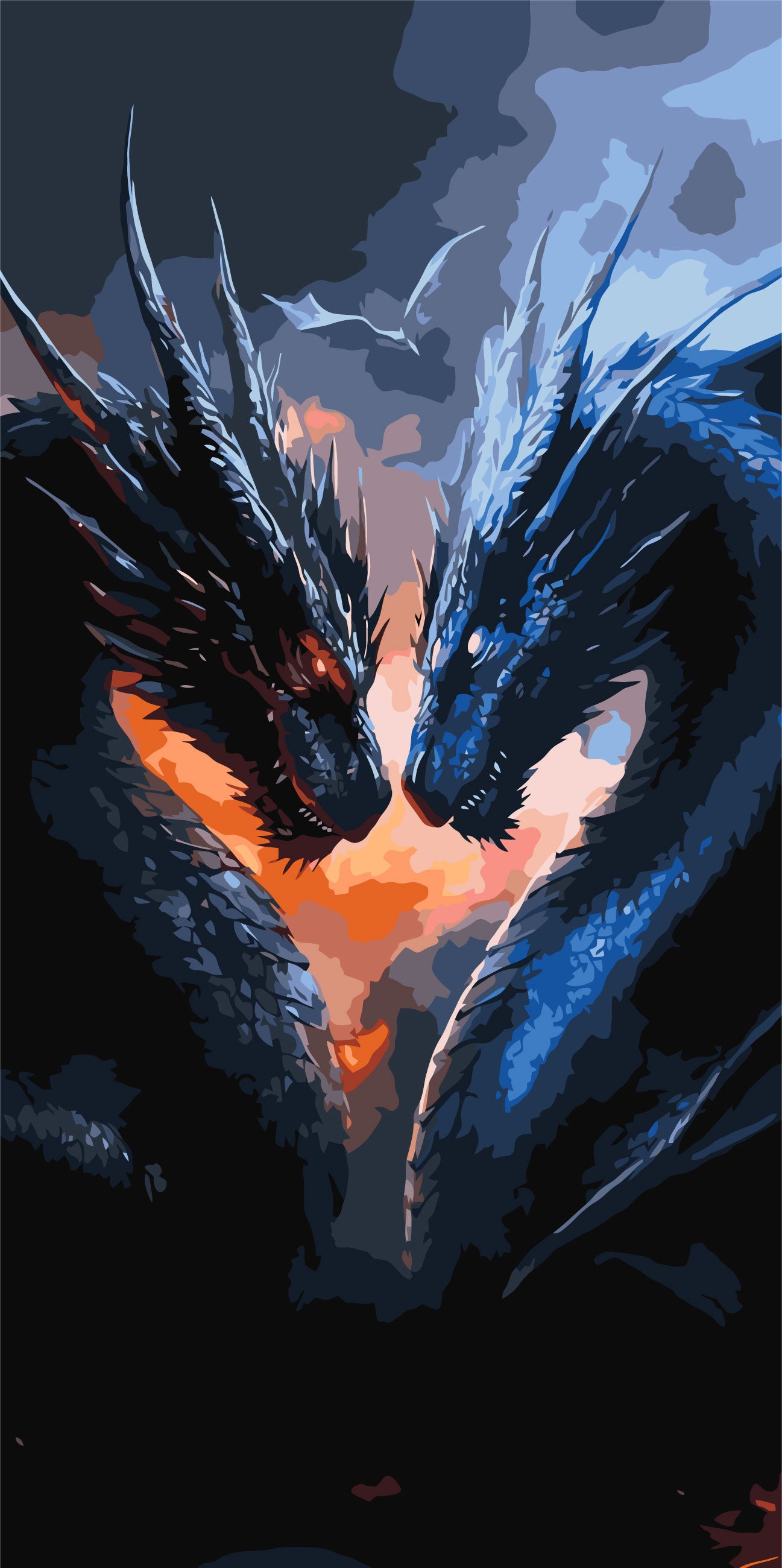 Malování podle čísel na rámu 40×80 cm - Síla draků. Čtvrté křídlo - Filmoví hrdinové/Zvířata - LW 5167