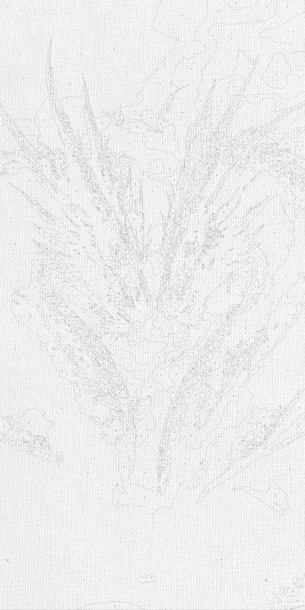 Malování podle čísel na rámu 40×80 cm - Síla draků. Čtvrté křídlo - Filmoví hrdinové/Zvířata - LW 5167