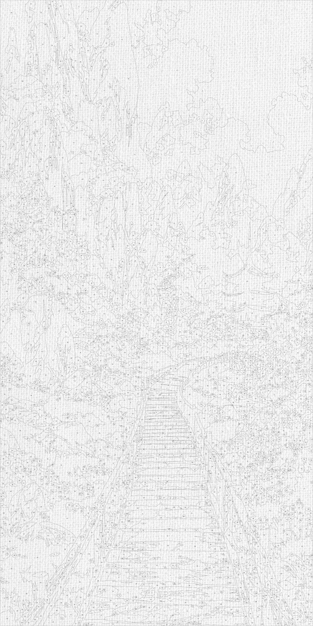 Malování podle čísel na rámu 40*80 cm krajinka - Tajuplná japonská zahrada LW 5169