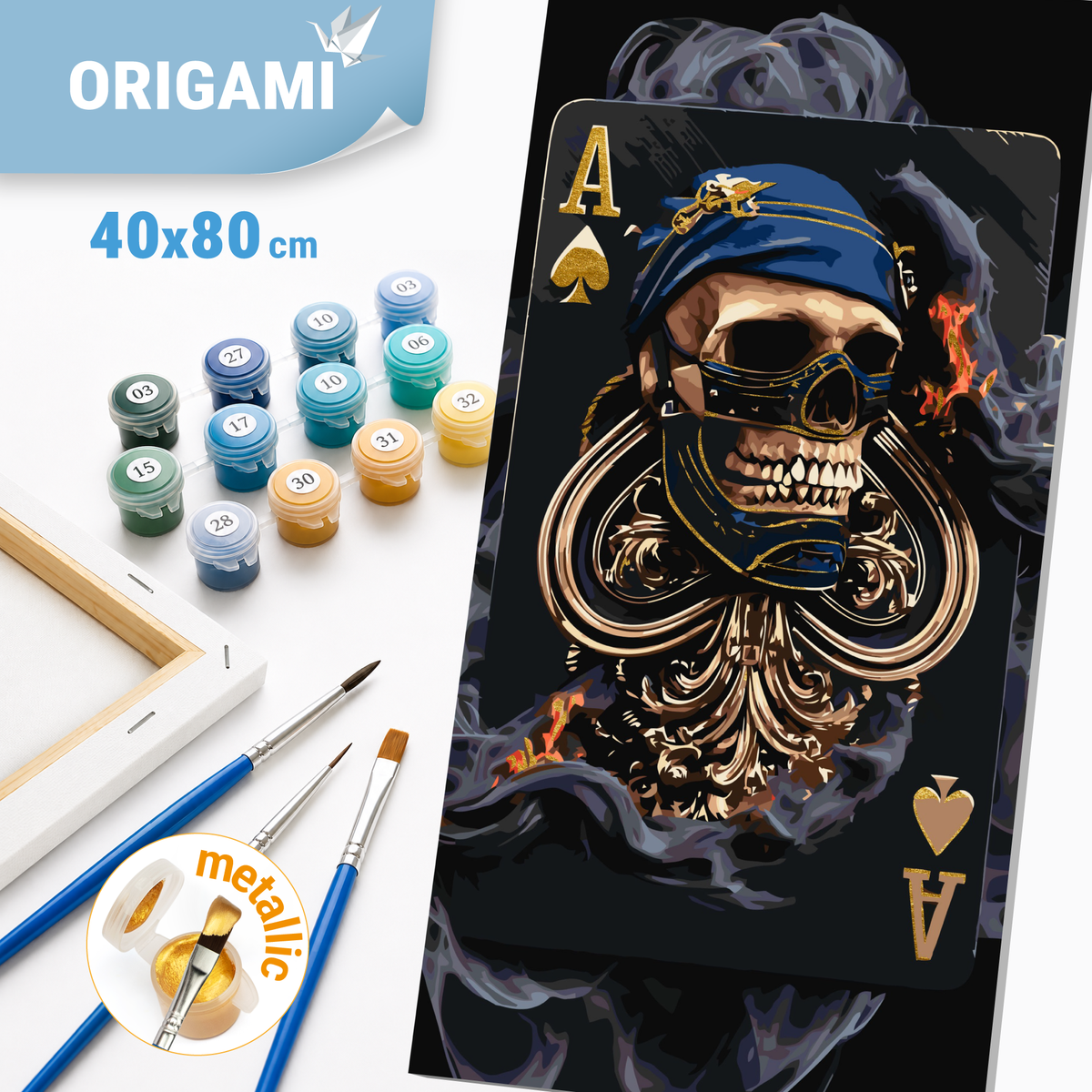 Malování podle čísel na rámu 40*80 cm - Král stínů s metalickými barvami - LW 5170