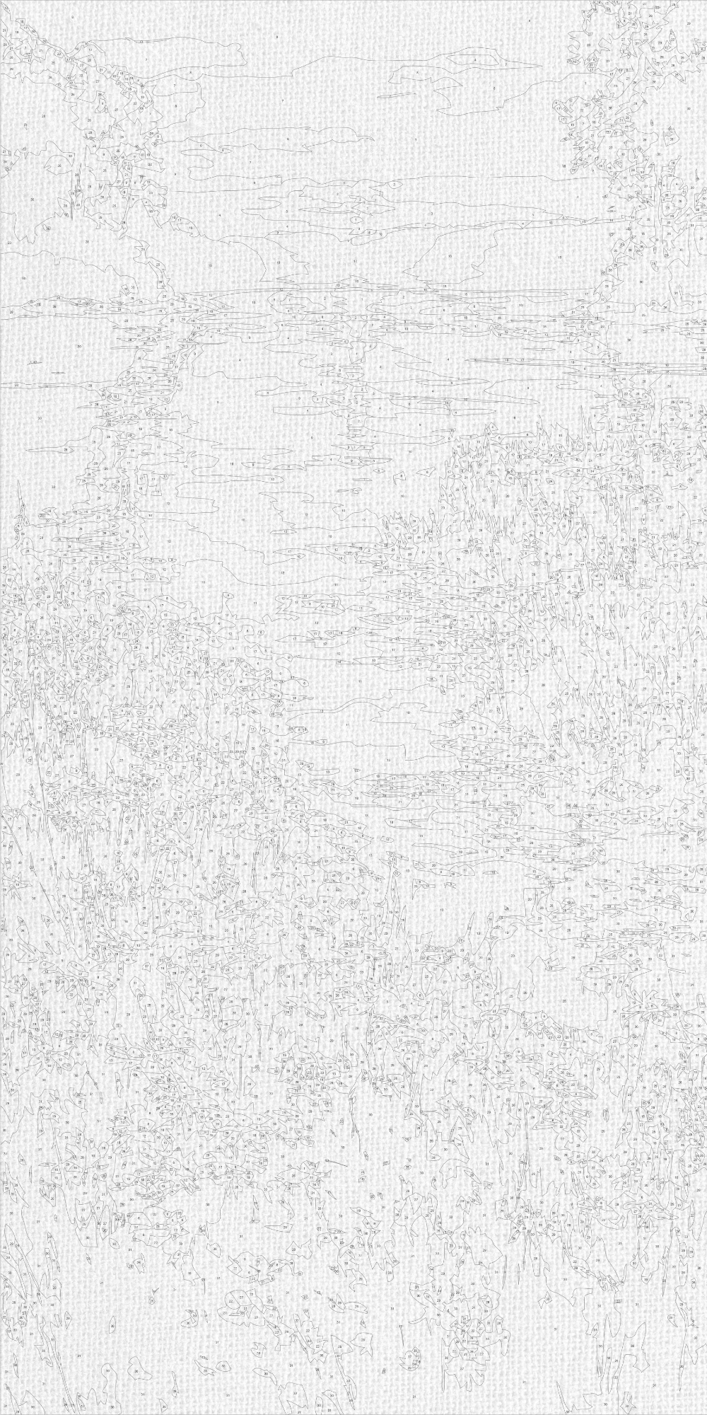Malování podle čísel na rámu 40×80 cm - Letní barvy přírody - Krajinka - LW 5171
