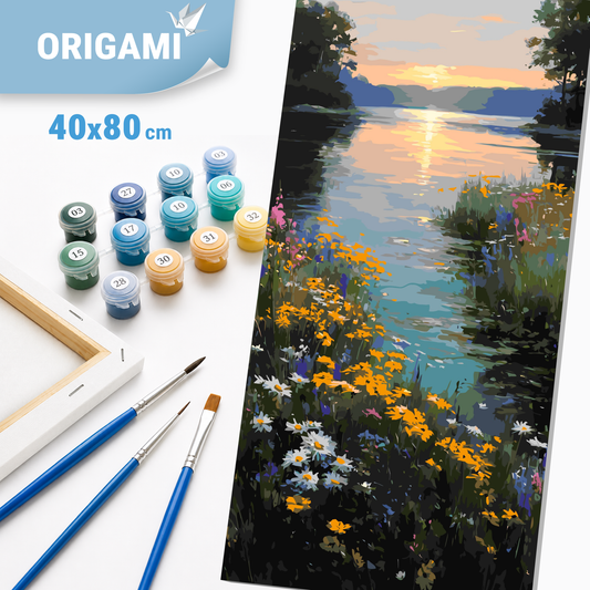 Paint by Numbers on a 40x80 cm frame - Summer Colors of Nature - Landscape - LW 5171