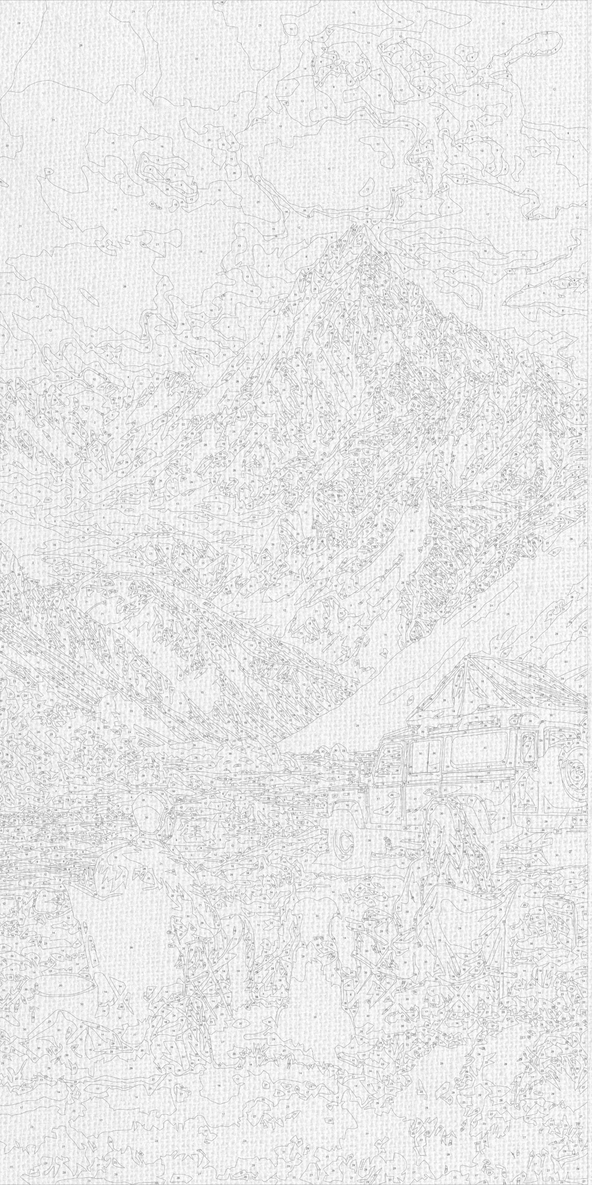 Malování podle čísel na rámu 40×80 cm - Cesta za snem - Krajinka - LW 5174