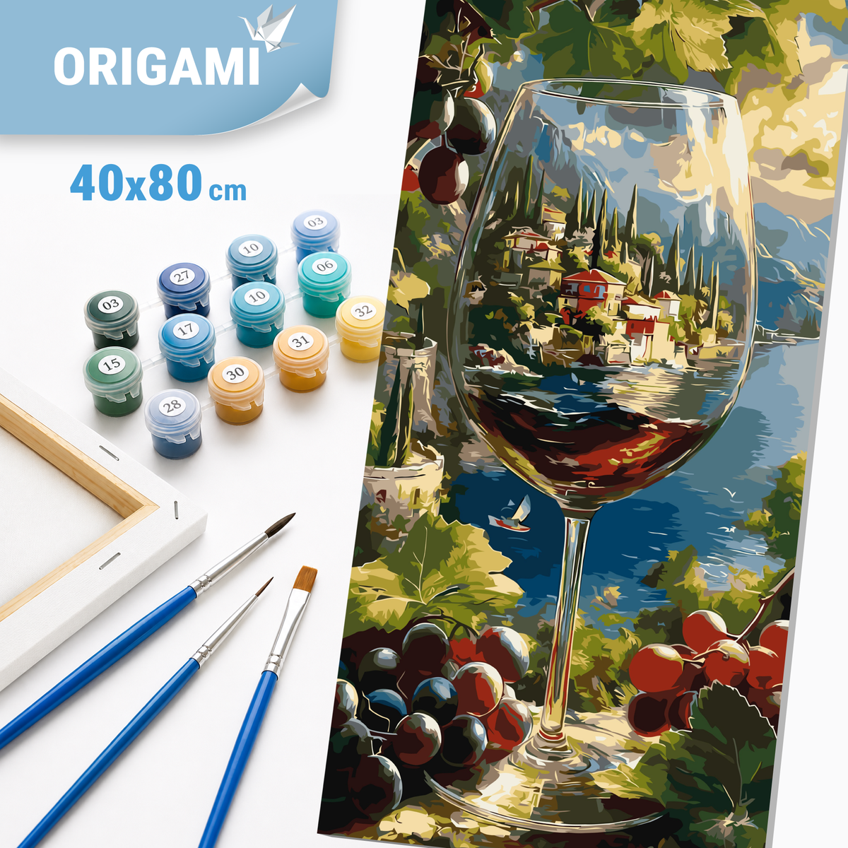 Malování podle čísel na rámu 40*80 cm - Italská nálada - Krajina - LW 5186