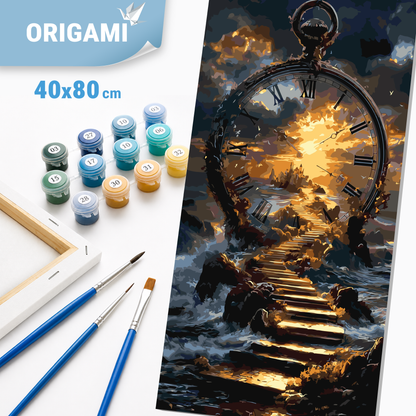 Malování podle čísel na rámu 40*80 cm - Cesta do západu slunce - Krajina - LW 5187