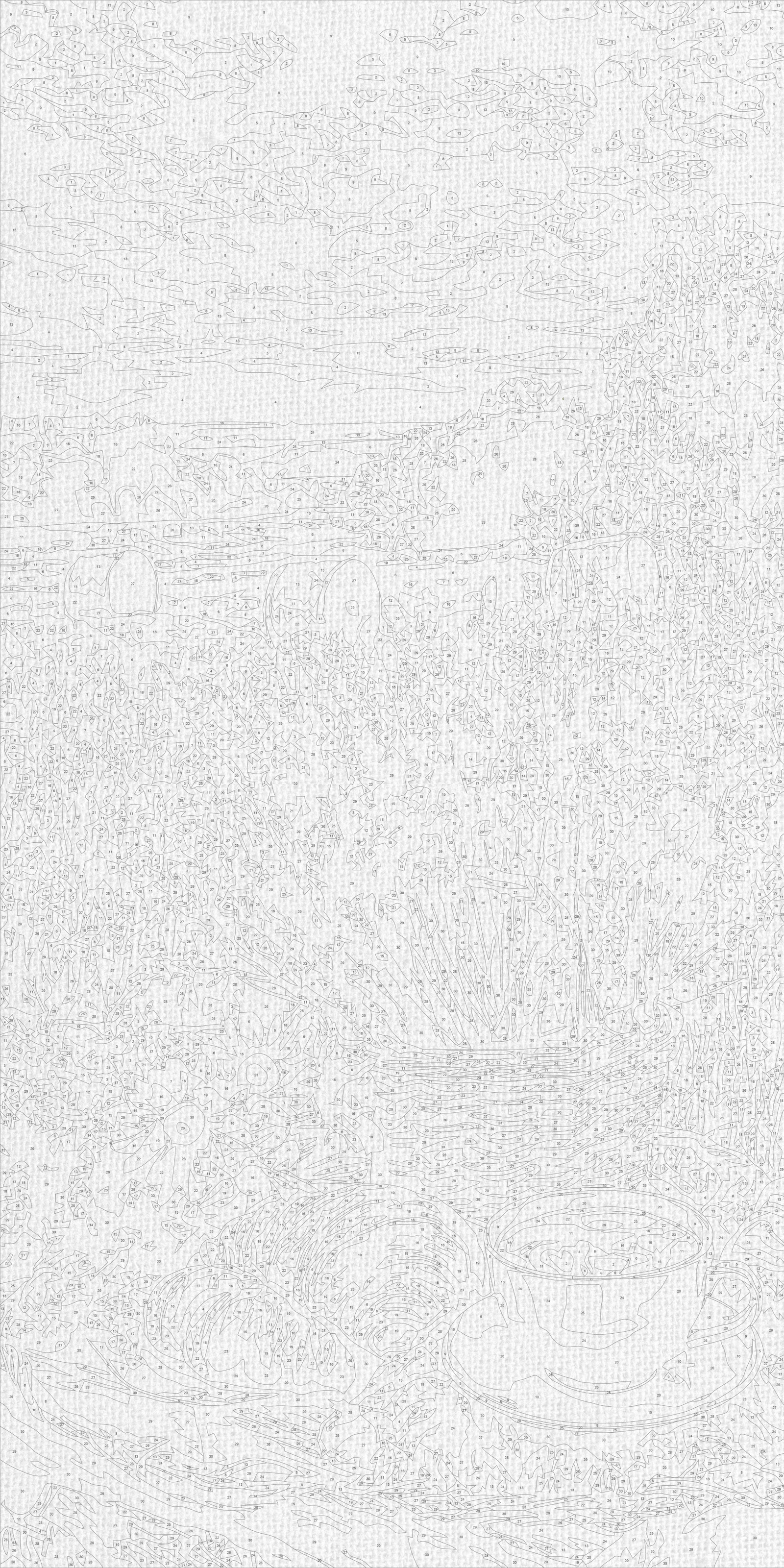 Malování podle čísel na rámu 40×80 cm - Levandulové ráno - Krajinka/Květiny - LW 5190