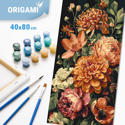 Malování podle čísel na rámu 40*80 cm - Ušlechtilá kytice - Květiny - LW 5196