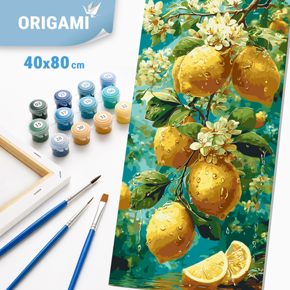 Malování podle čísel na rámu 40*80 cm - Květ citronové zahrady - Zátiší - LW 5198