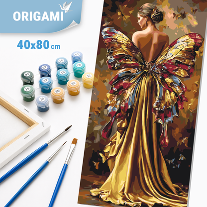 Malování podle čísel na rámu 40*80 cm - Stín motýla - Lidé - LW 5201