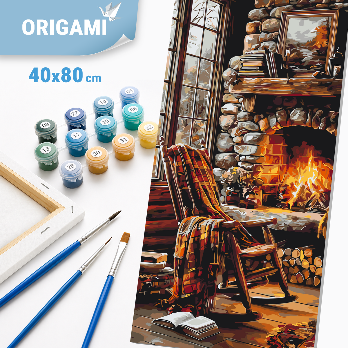 Malování podle čísel na rámu 40*80 cm - Teplo domova - Zátiší - LW 5202