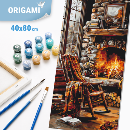 Malování podle čísel na rámu 40*80 cm - Teplo domova - Zátiší - LW 5202