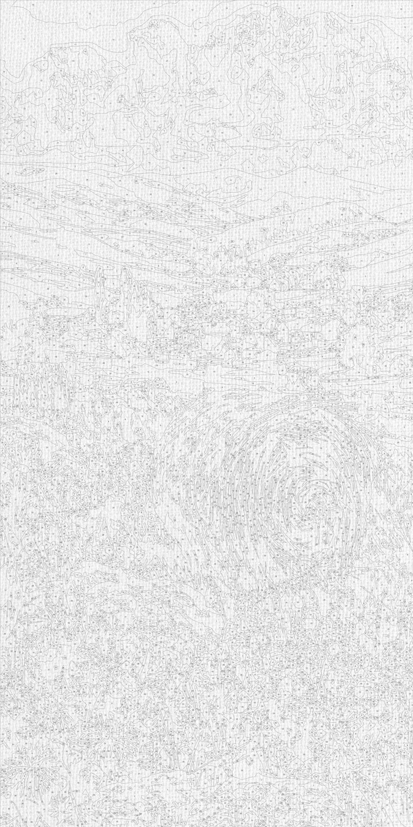 Malování podle čísel na rámu 40×80 cm - Květiny uprostřed žně - Krajinka/Květiny s metalickými barvami - LW 5211