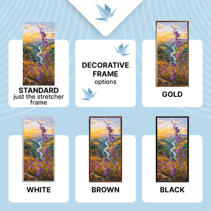 Malování podle čísel na rámu 40*80 cm - Levandulová cesta - Krajina - LW 5214
