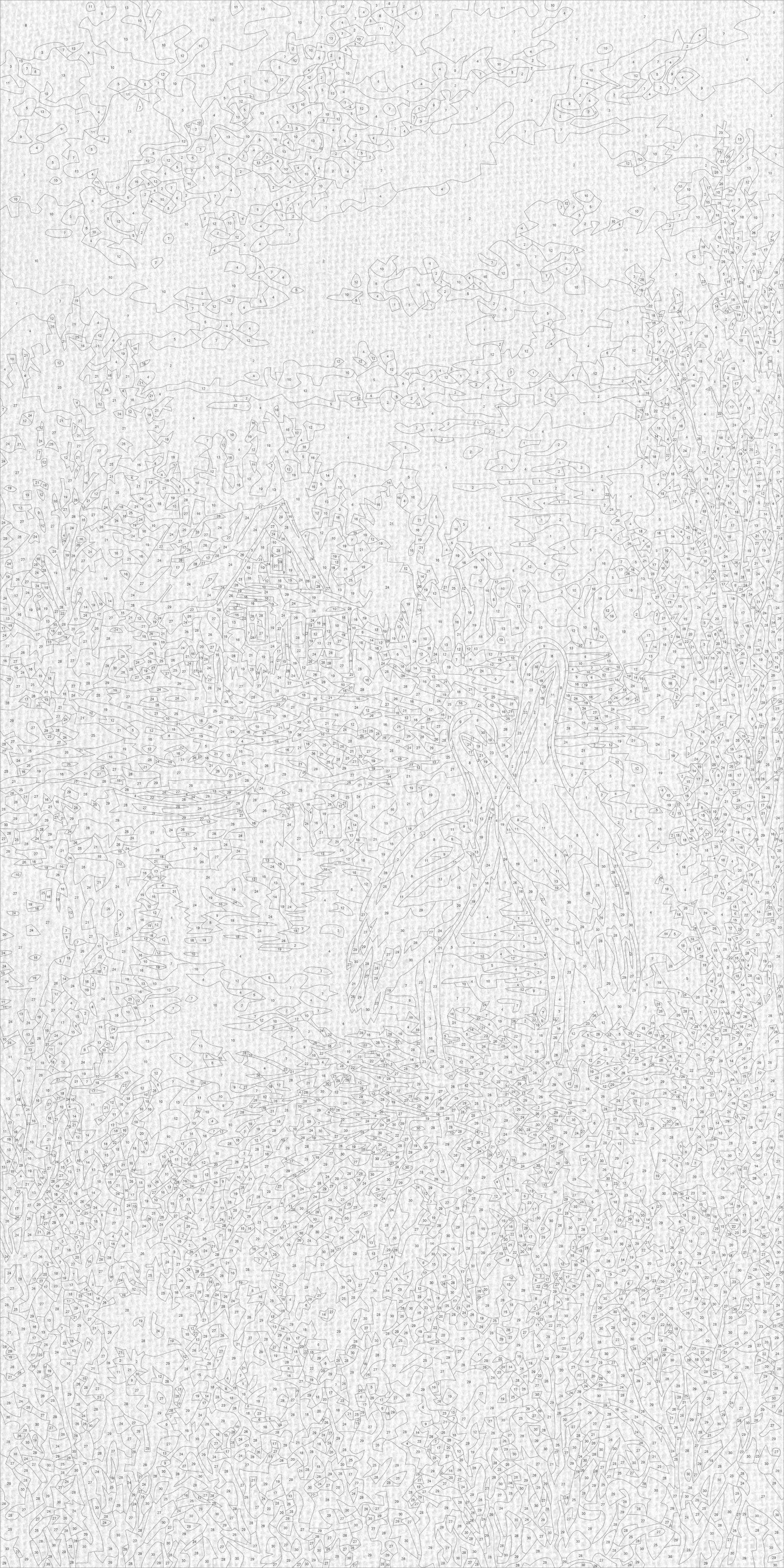 Malování podle čísel na rámu 40×80 cm - Čápi pro štěstí - Zvířata/Krajinka - LW 5215