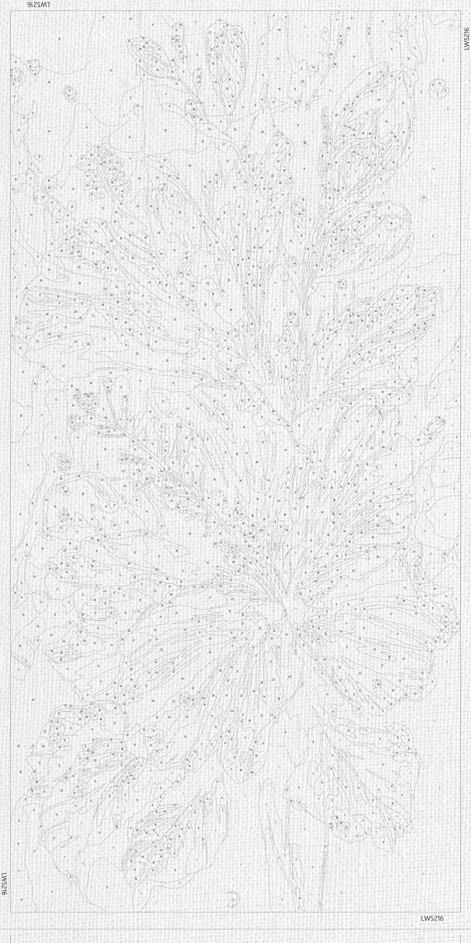 Malování podle čísel na rámu 40*80 cm - Luxusní kosatce - Květiny s metalickými barvami - LW 5216