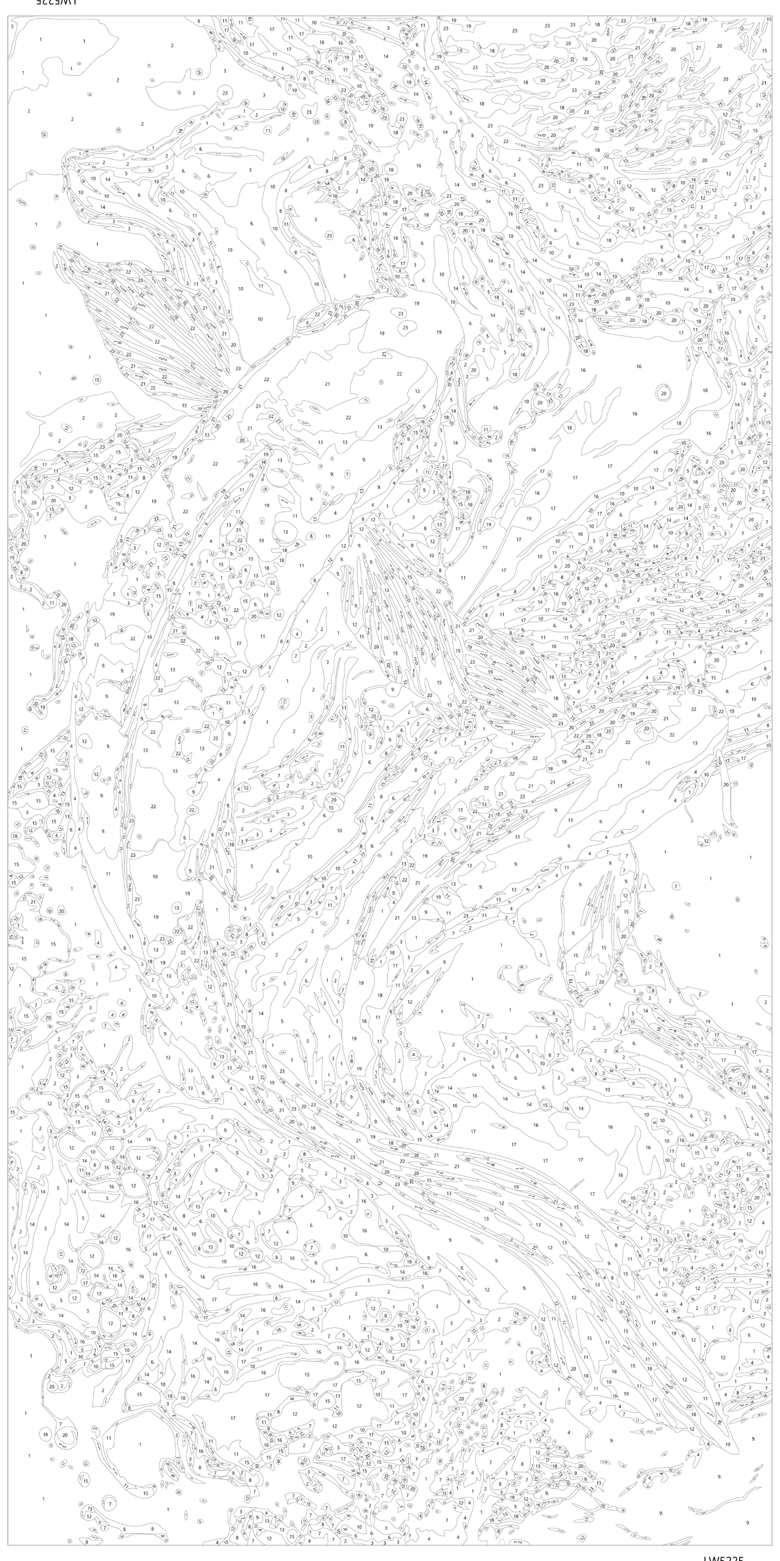 Malování podle čísel na rámu 40×80 cm - Rybky koi - Zvířata s metalickými barvami - LW 5225