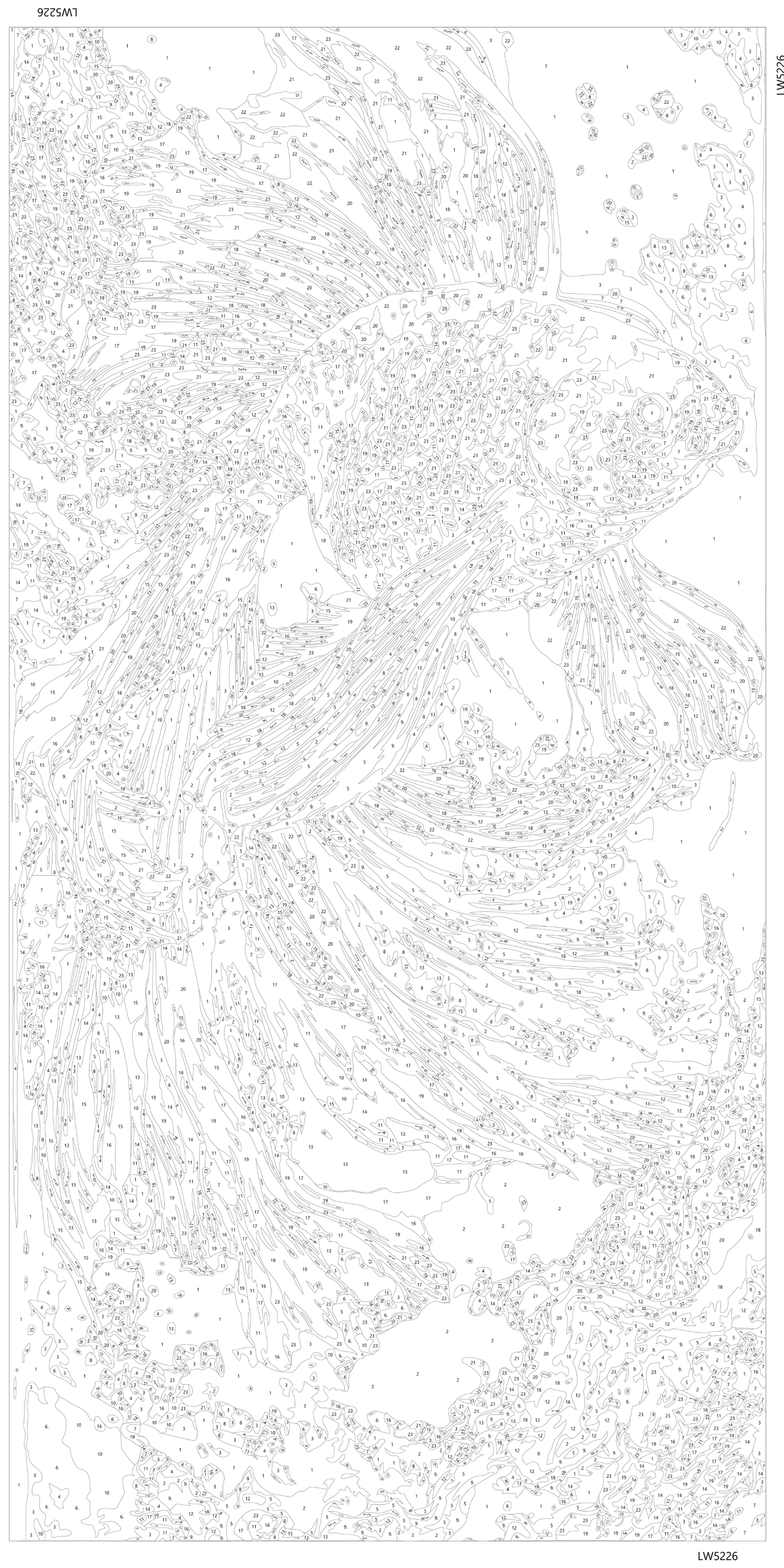Malování podle čísel na rámu 40×80 cm - Ryba štěstí - Zvířata s metalickými barvami - LW 5226