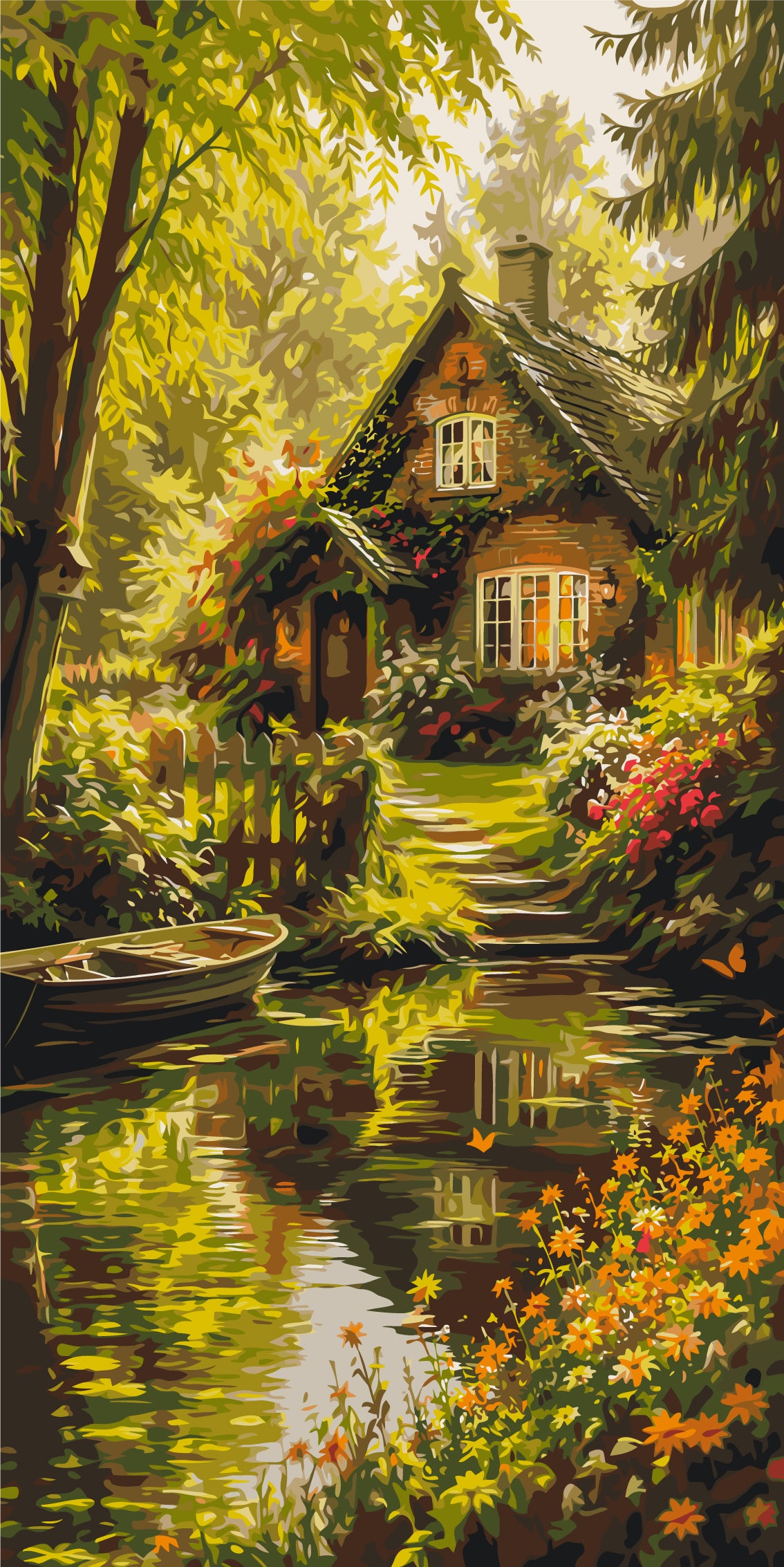 Malování podle čísel na rámu 40×80 cm - Lesní pohádka - Krajinka - LW 5242