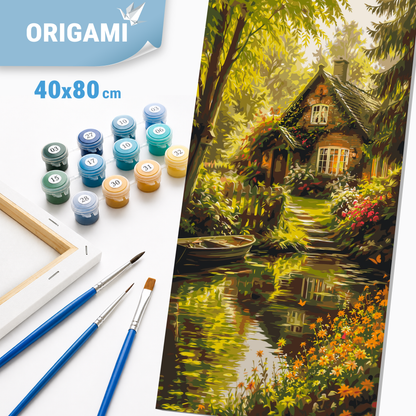 Malování podle čísel na rámu 40×80 cm - Lesní pohádka - Krajinka - LW 5242