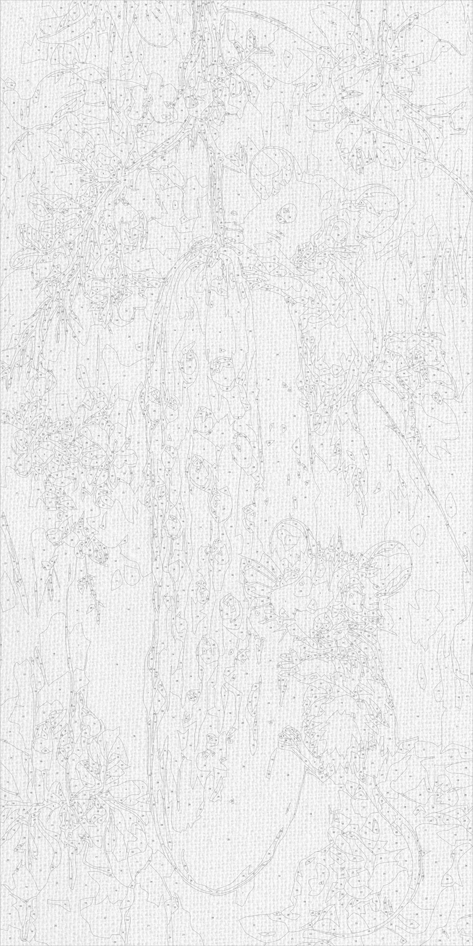 Malování podle čísel na rámu 40×80 cm - Pár myšek s okurkou - Zvířata - LW 5244