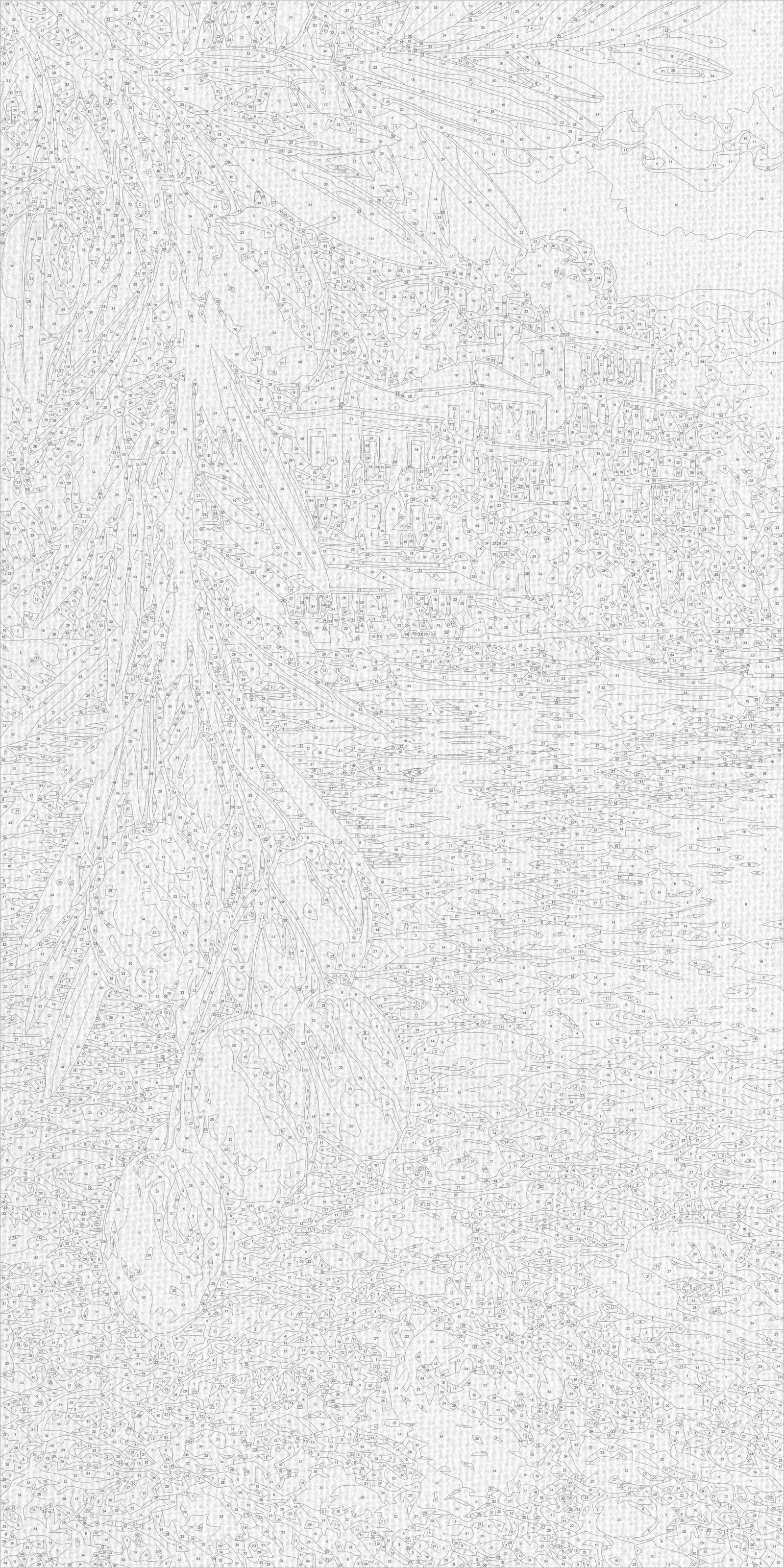 Malování podle čísel na rámu 40×80 cm - Středomořský sen - olivový ráj - Krajinka - LW 5247