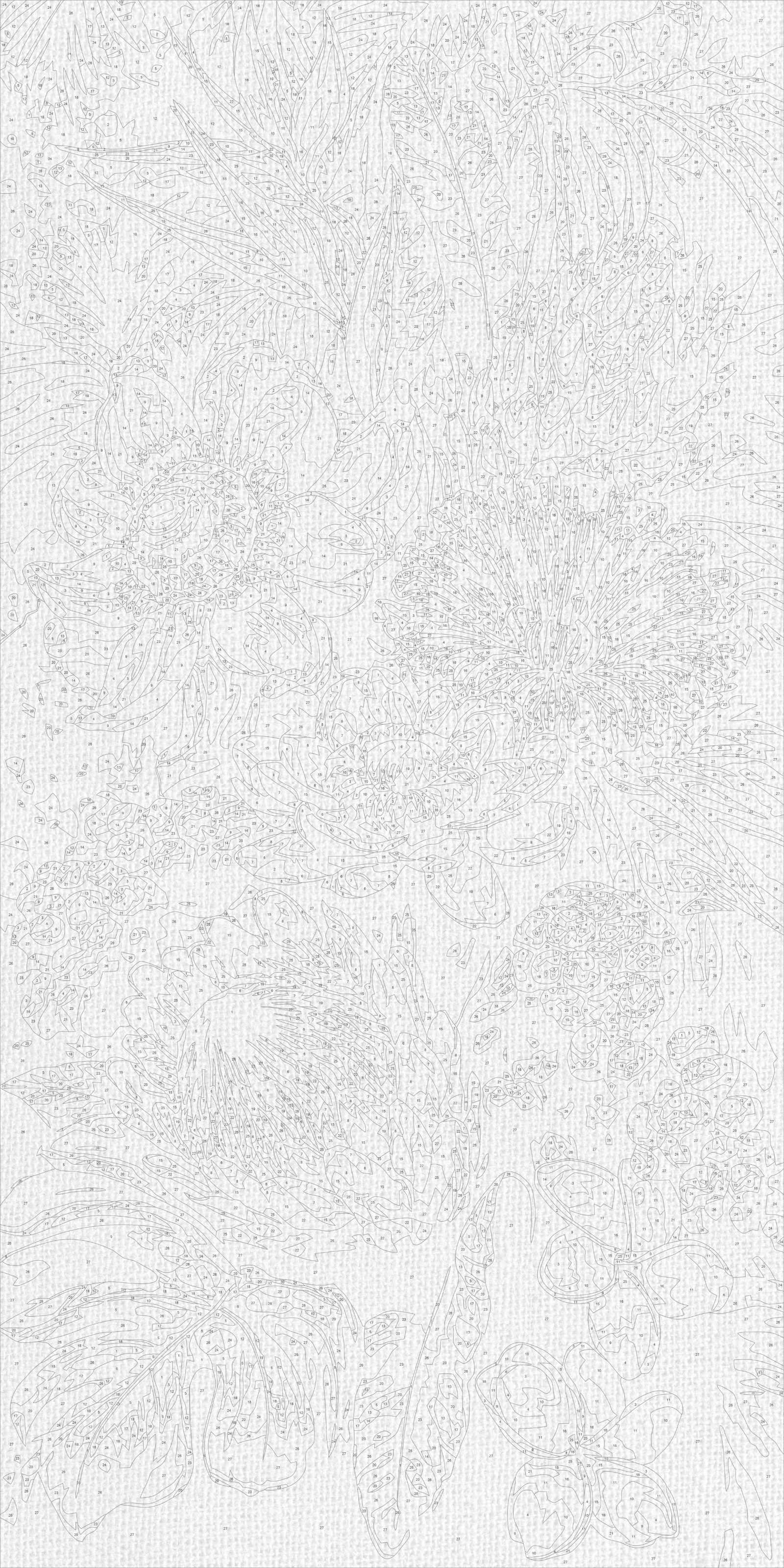 Malování podle čísel na rámu 40×80 cm - Tropická symfonie - Květiny - LW 5251