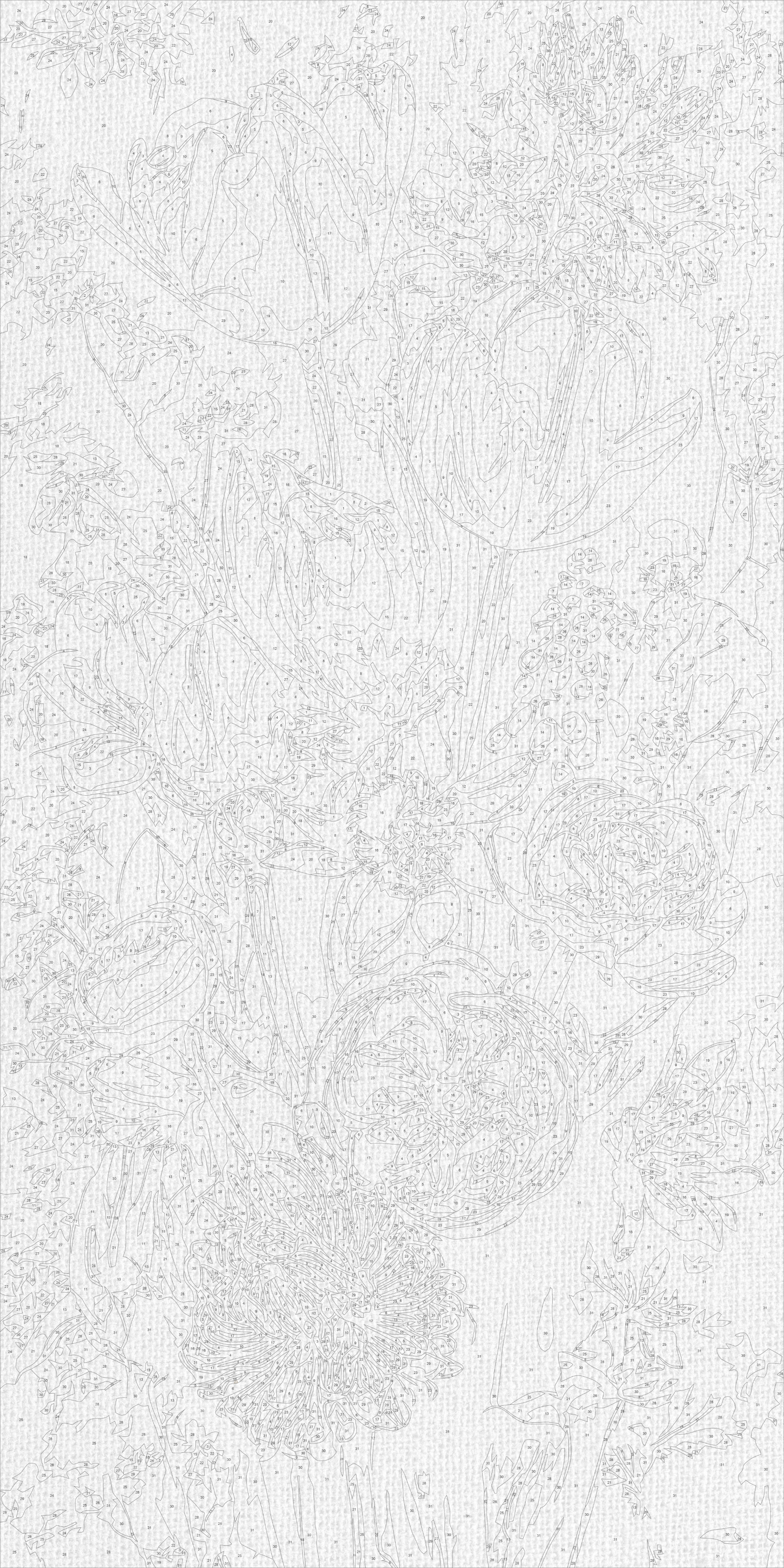 Malování podle čísel na rámu 40×80 cm - Jarní tulipány - Květiny - LW 5253