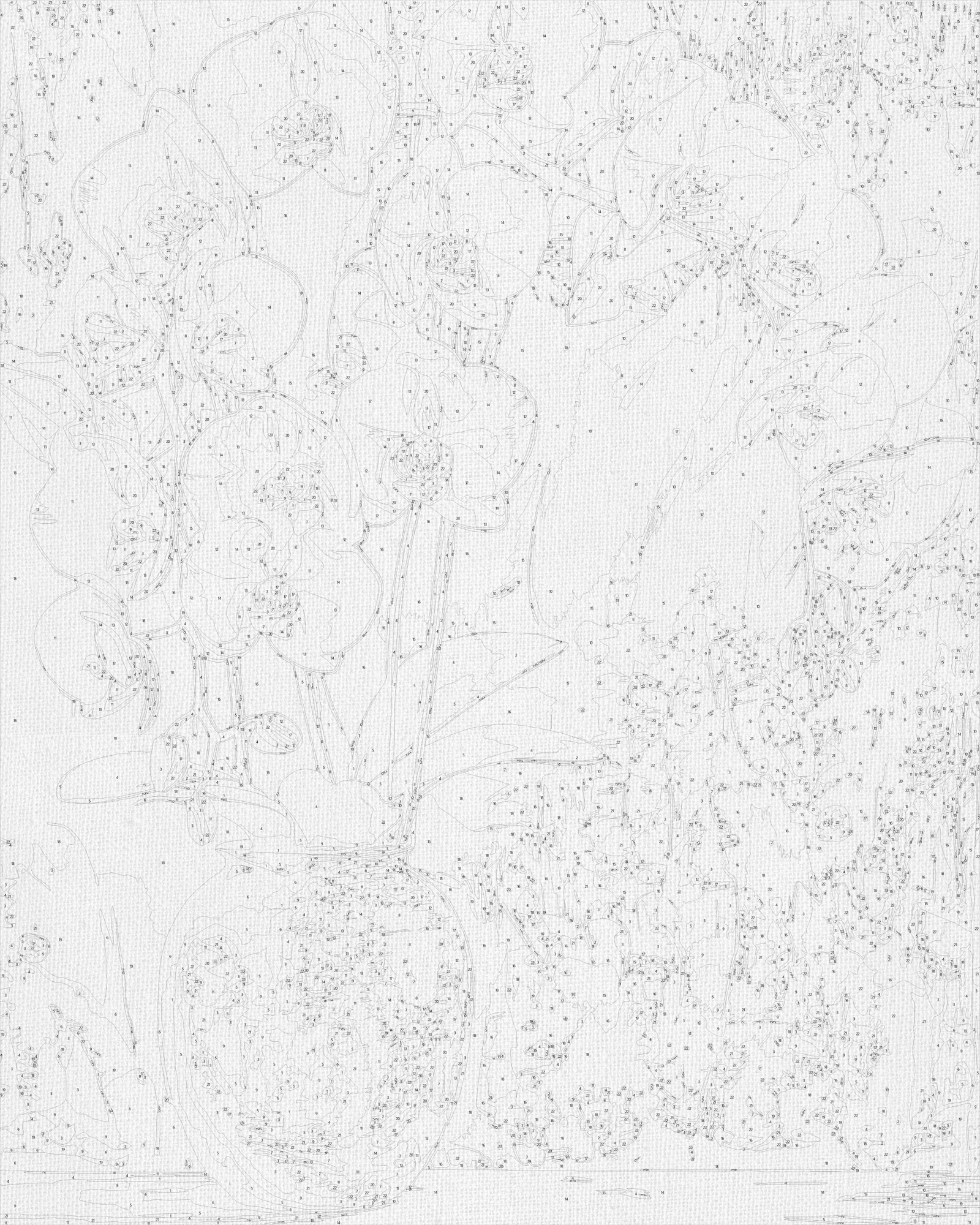 Malování podle čísel na rámu 40*50 cm Bílá orchidej. Květy. S metalickými barvami LW 8100