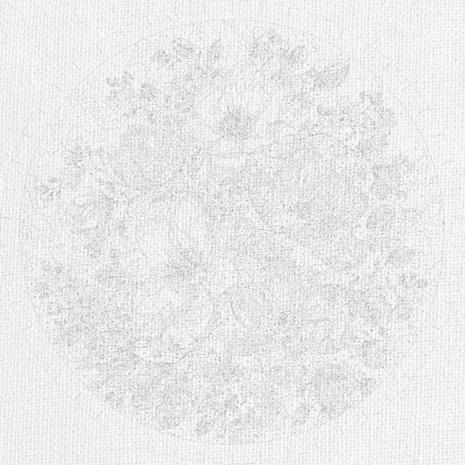 Kulaté malování podle čísel Ø45 cm Květiny. Něha magnólií OR 2017
