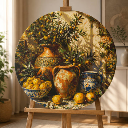 Kulaté malování podle čísel Ø45 cm Zátiší. Středomořské citrony OR 2022