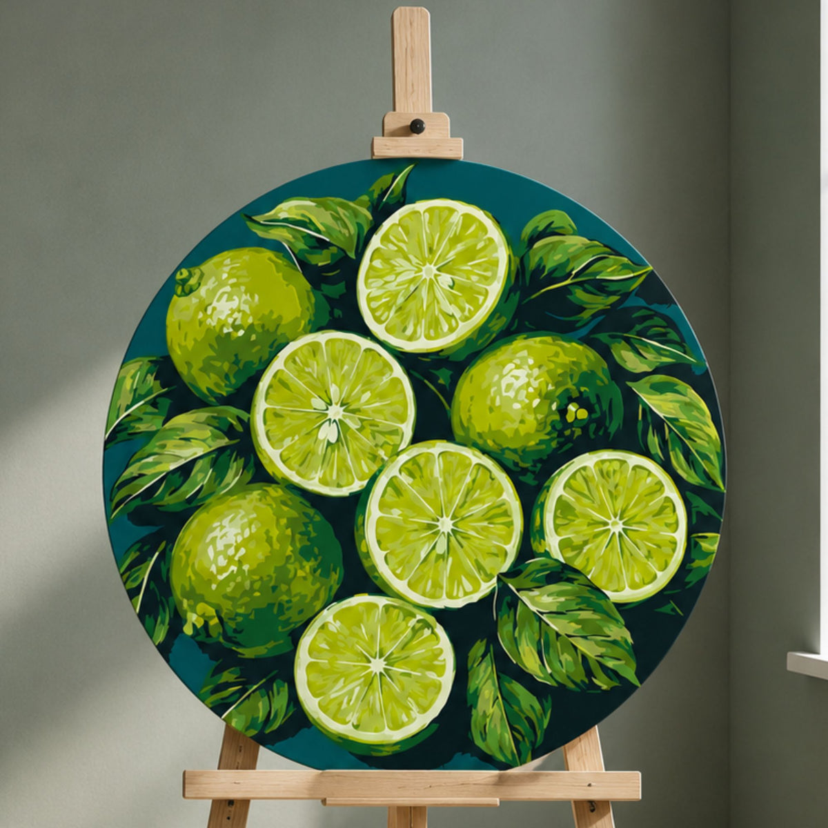 Kulaté malování podle čísel Ø35 cm Zátiší. Šťavnatá limetka OR 2054