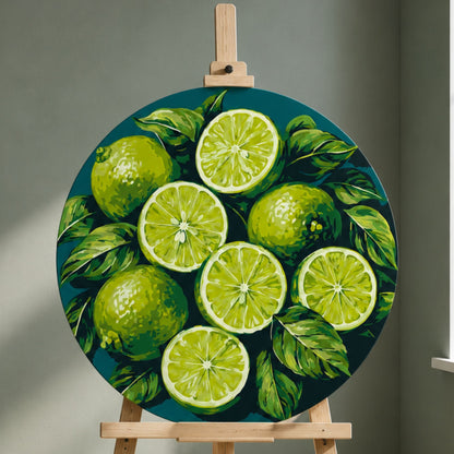 Kulaté malování podle čísel Ø35 cm Zátiší. Šťavnatá limetka OR 2054