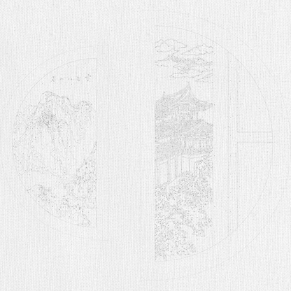 Malování podle čísel na rámu 70*70 cm Japonský duch s metalickými barvami (půlkruhy) OSR 1004