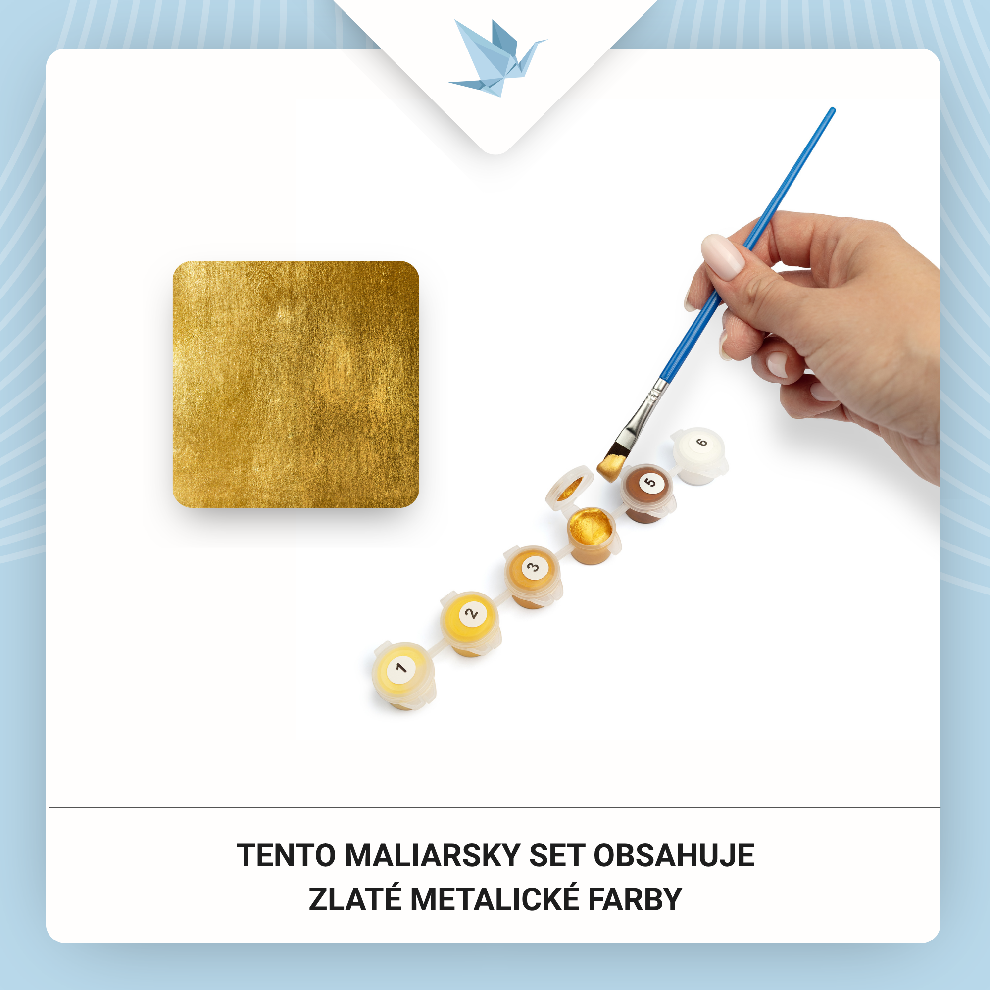 Okrúhle maľovanie podľa čísel Ø45 cm Kvety. Biele magnólie s metalickými farbami OR 2001