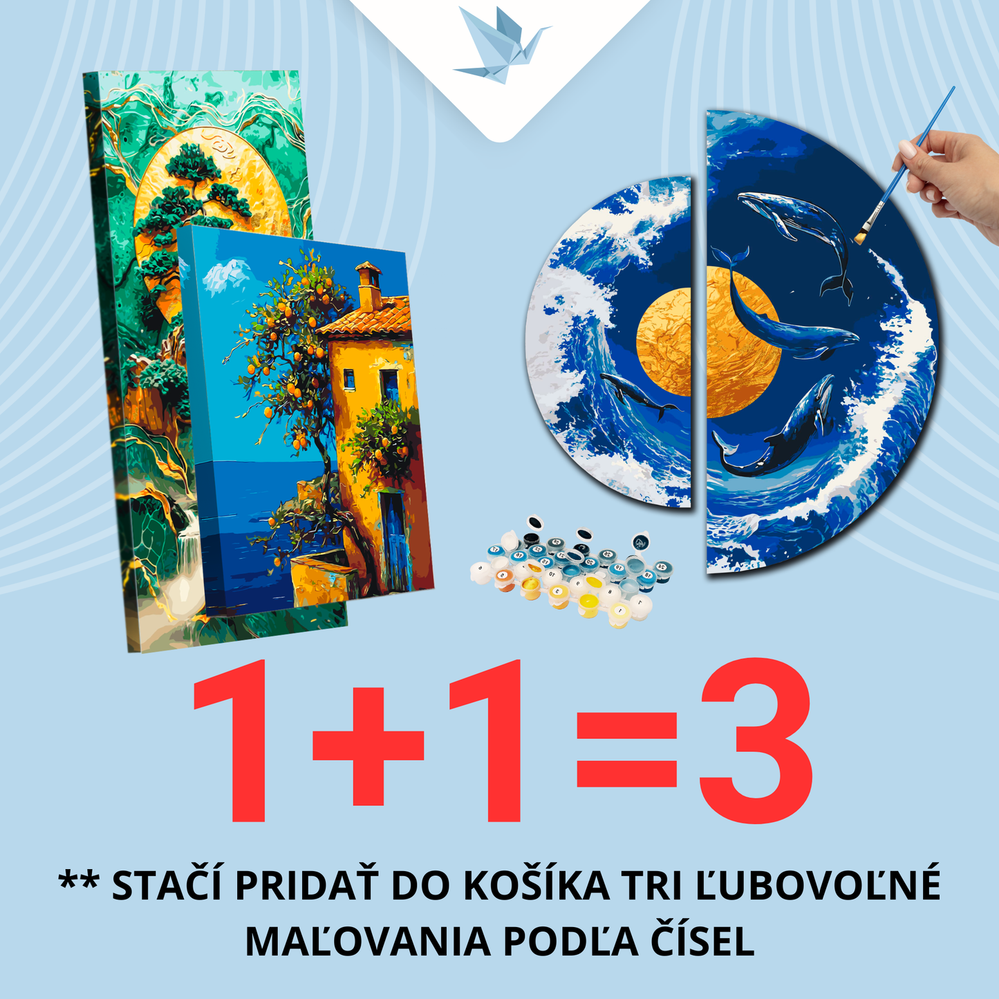 Malowanie po numerach 70x70 pejzaż – Magia nocnego krajobrazu, półkola OSR 1006