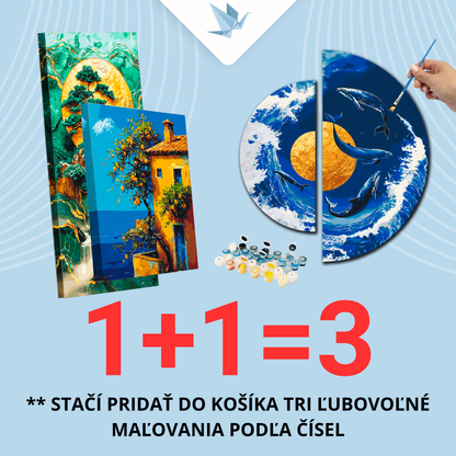 Malowanie po numerach 70x70 pejzaż – Magia nocnego krajobrazu, półkola OSR 1006