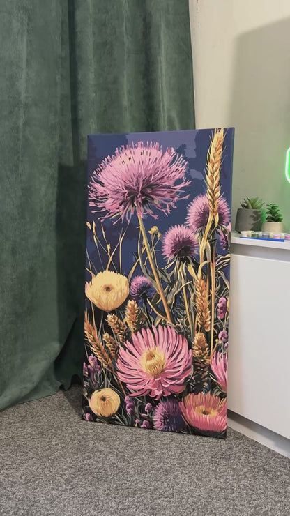 Malování podle čísel na rámu 40*80 cm Květy LW 5164