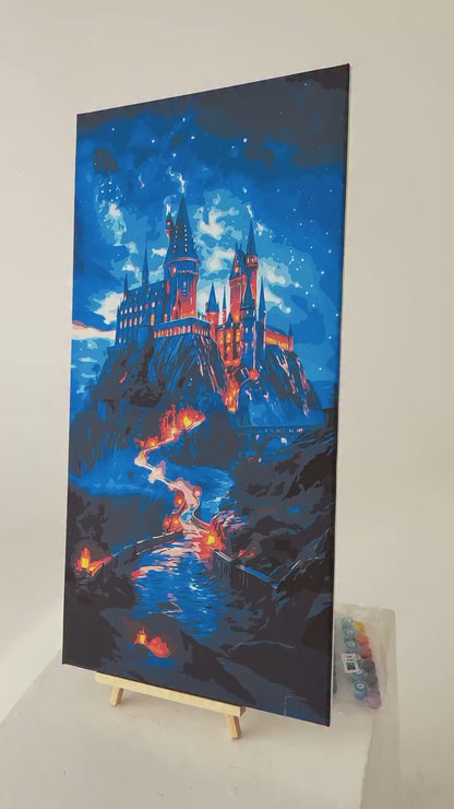 Malowanie po numerach 40x80 inny – Hogwart LW 5106